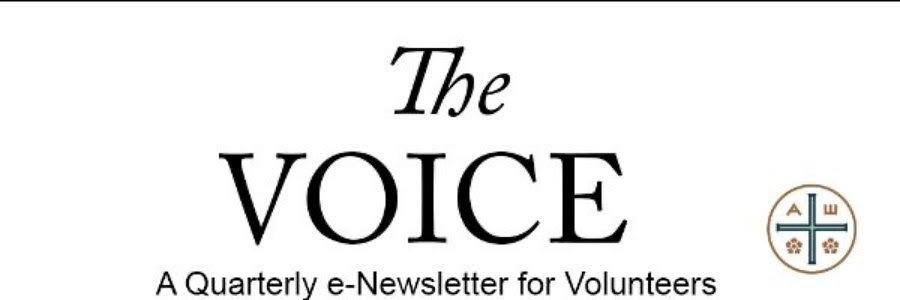 newsletter header for the Voice, a quarterly e-newsletter for volunteers