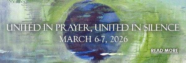 abstract painted world with a green around it - United in Prayer, United in Silence March 6-7