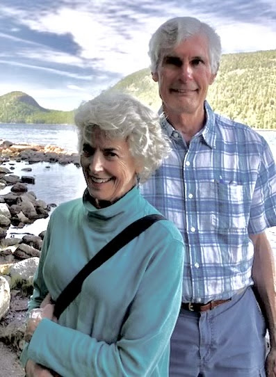 Couple standing in front of Cape Lookout